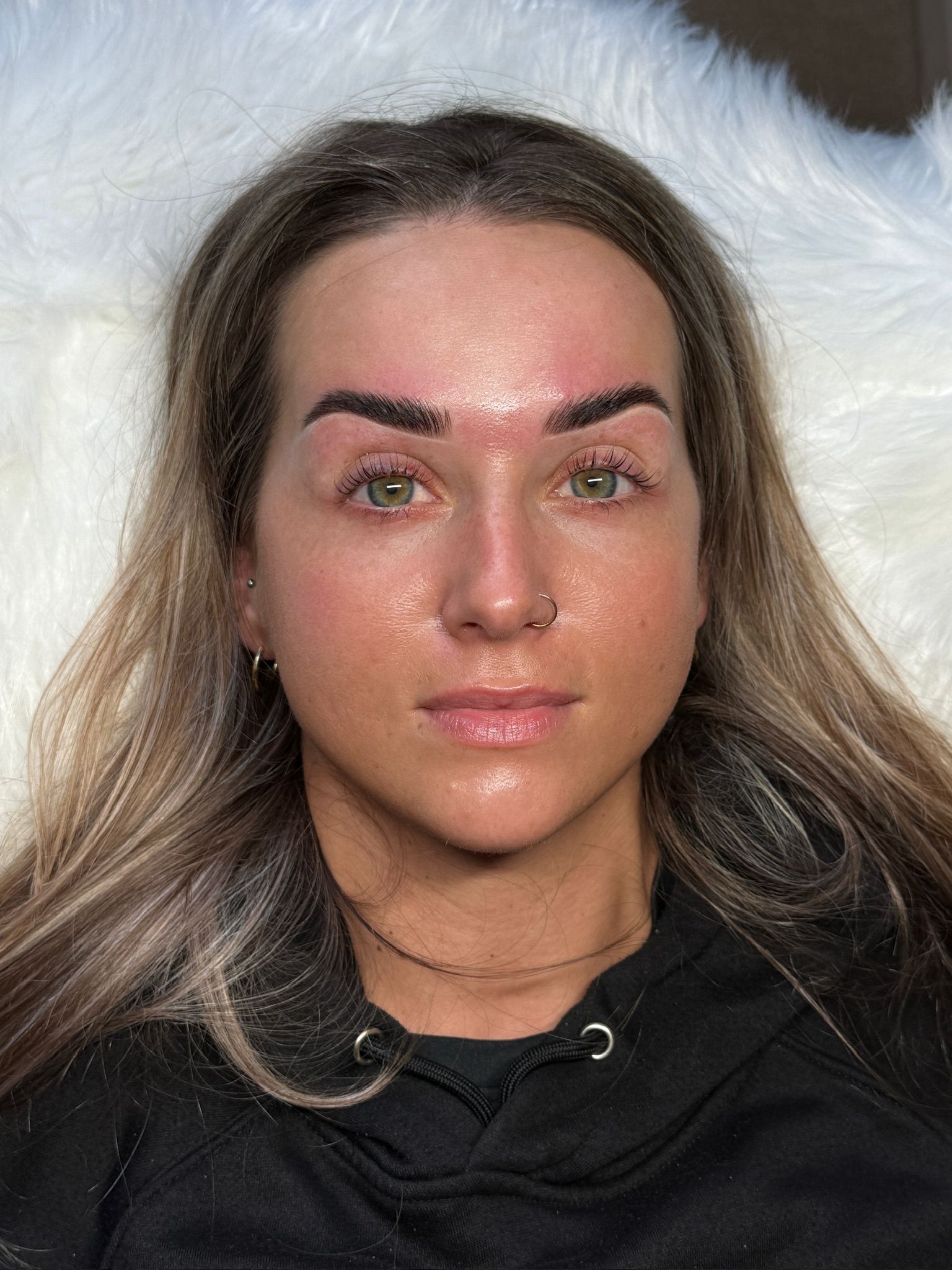 Client portrait showing softly defined brows