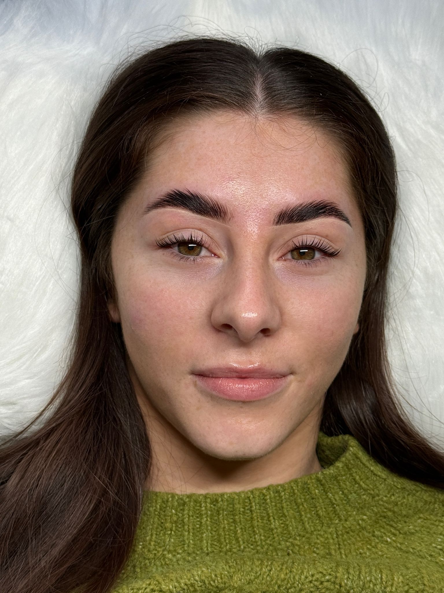Client portrait with polished natural brows