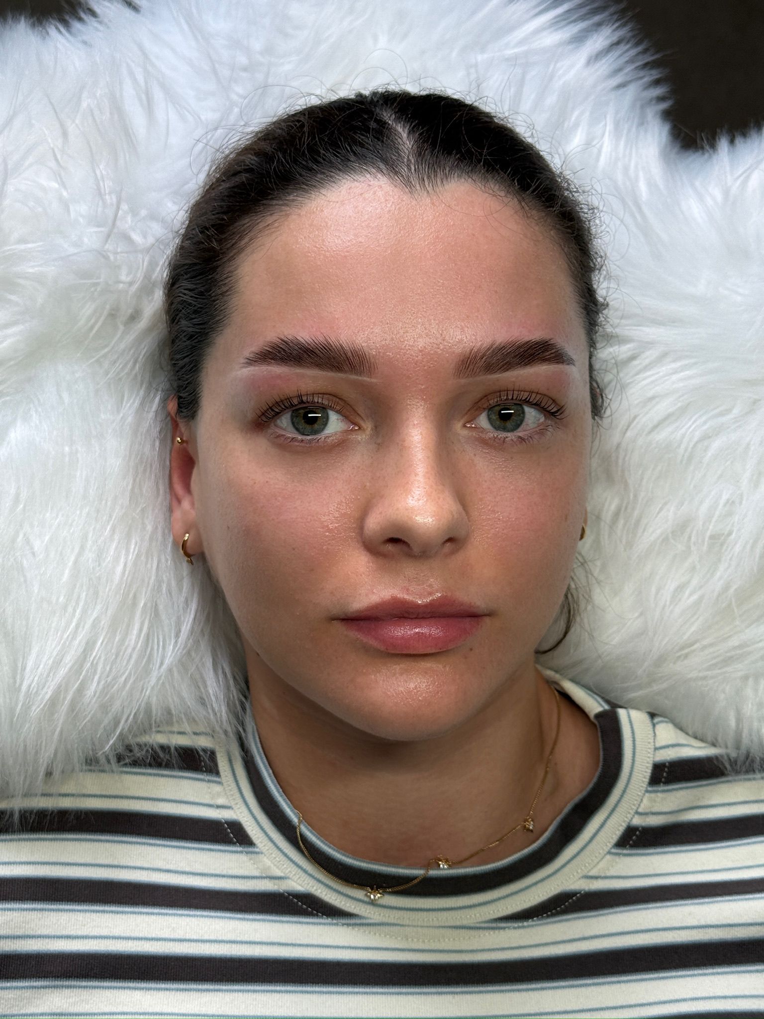 Client portrait with balanced brow finish